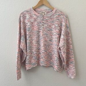 Listicle Oversized Sweater Size Small Pink Blue/Gray New With Tags